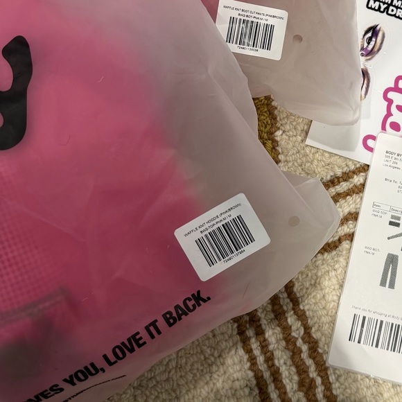 BodybyRavenTracy WAFFLE KNIT SET (PINK/BROWN) - Picture 7 of 9